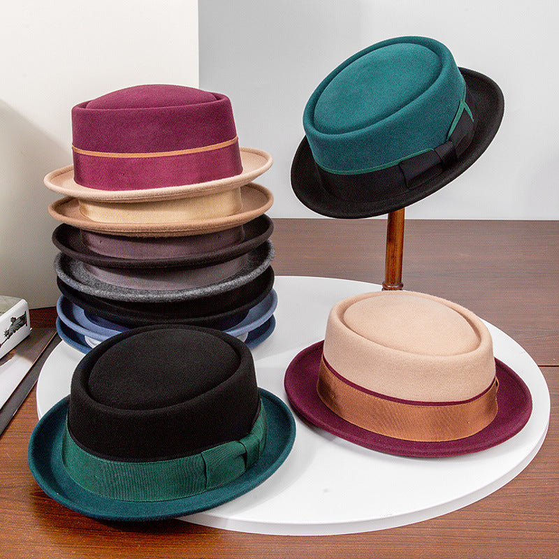 Chapeau en laine Vintage style britannique