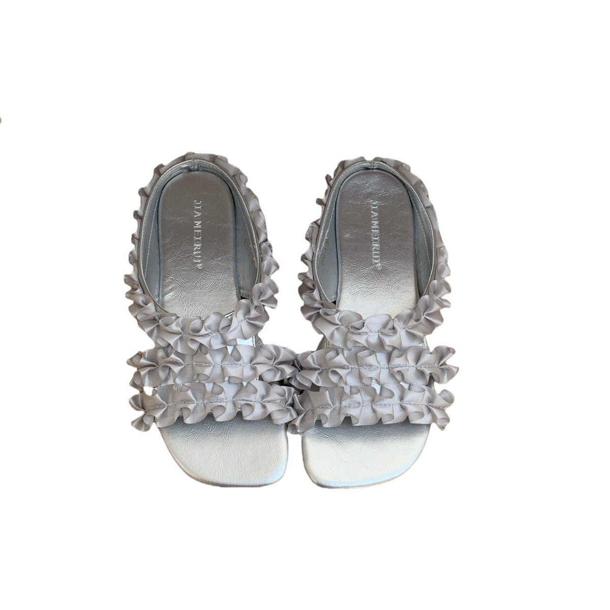 Sandales à pieds carrés de style français pour femmes
