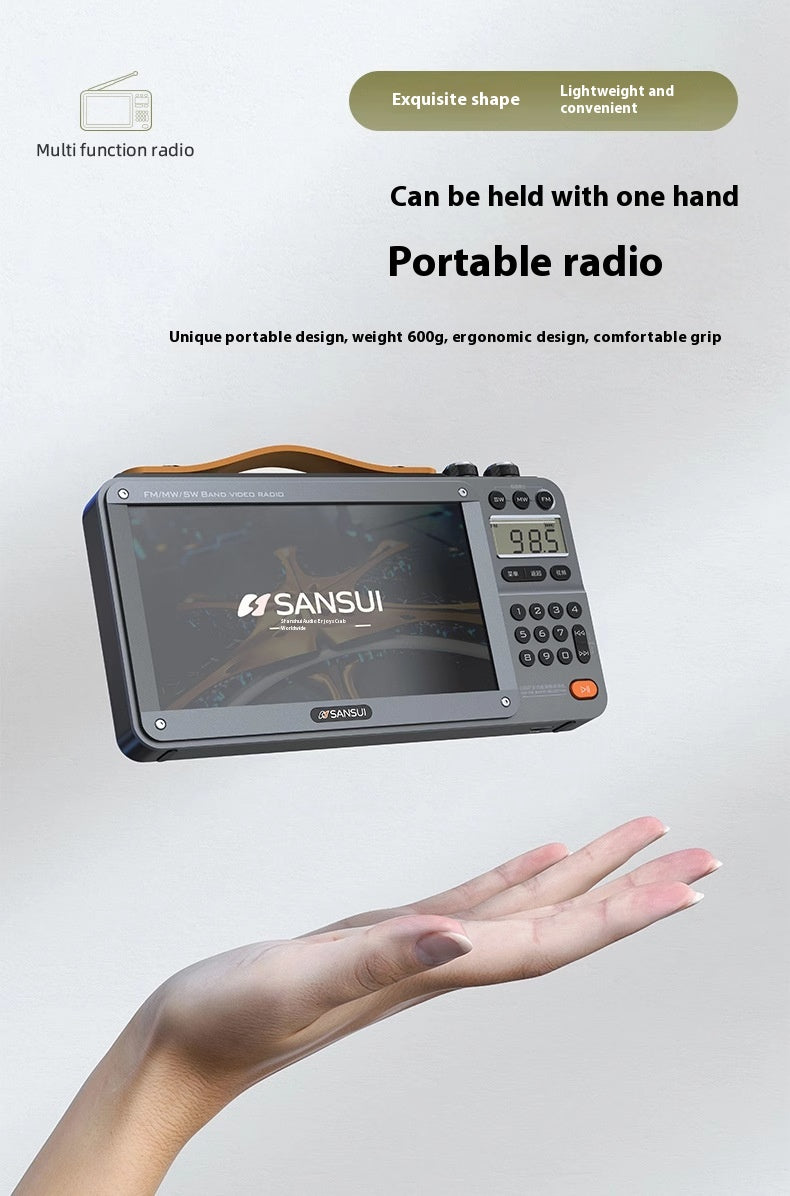 Home Radio pour personnes âgées Full Band Bluetooth Speaker HD Video Player
