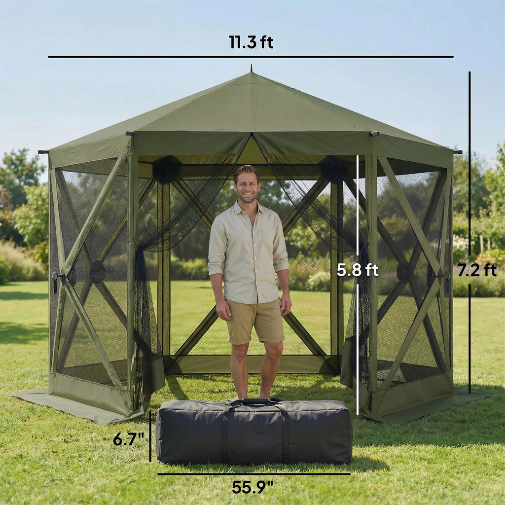 10 x 11 ft Tente d'écran Pop Up Gazebo