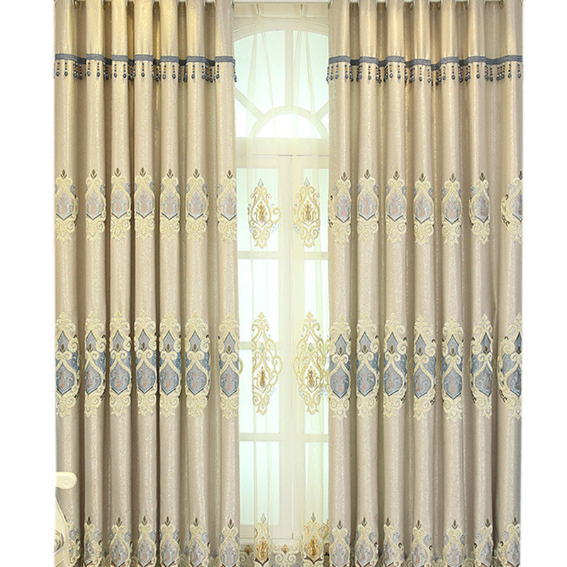 Crown European Brodery Cloth Mesh Rideaux Salon Chambre simple