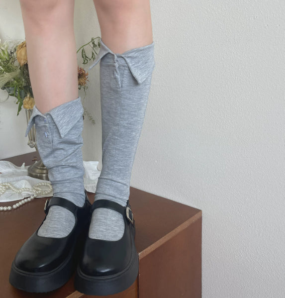 Chaussettes mi-calf style Fille vintage style magazine
