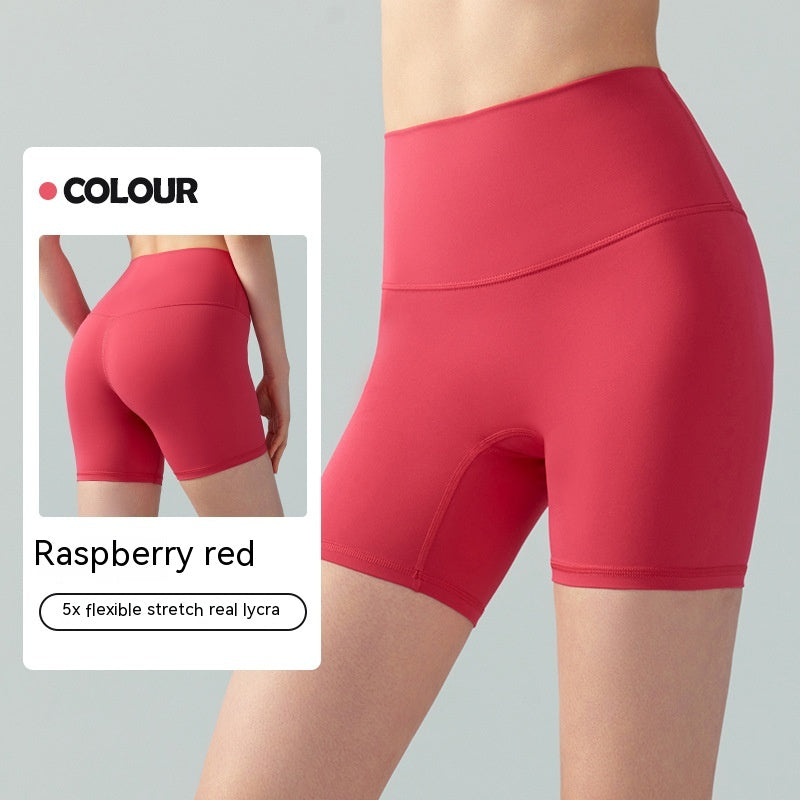 Lycra Yoga Tight Shorts Femme Été Haute Élastique Hip Lifting Quatre Points Cyclisme Pantalon