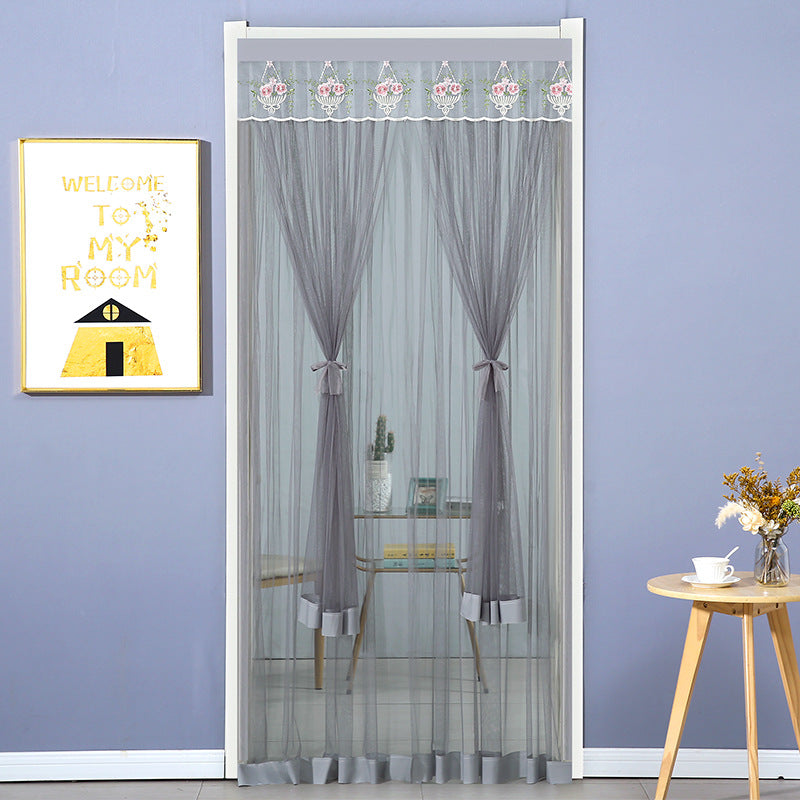 Tissu de rideau résistant aux moustiques sans punch Mesh Rideaux Chambre Dentelle Partition Four Seasons