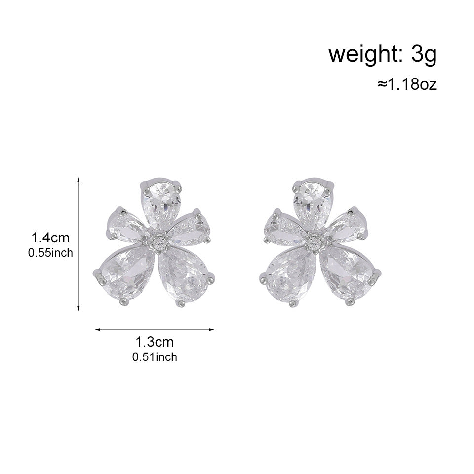 Women's 5-Petal Flower Earrings