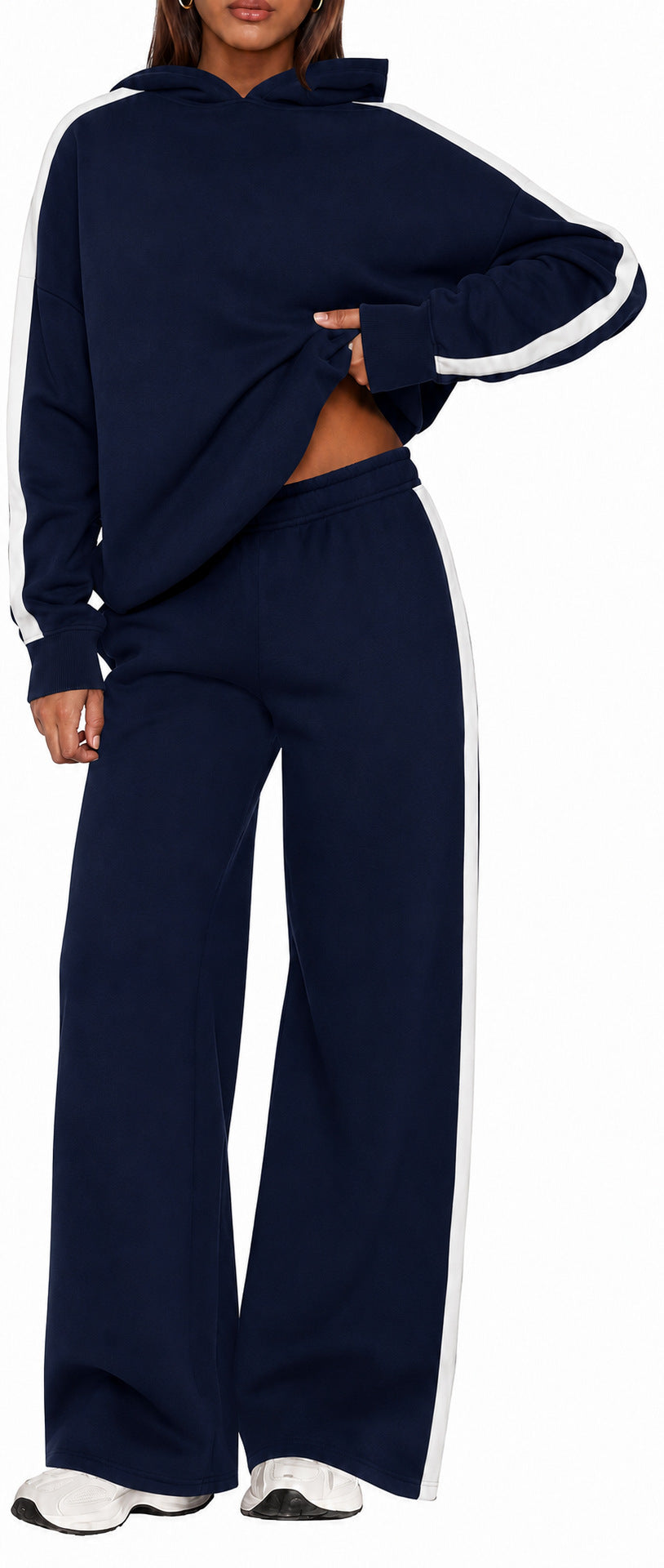 Pantalon à capuche et pantalon à jambes larges, deux pièces