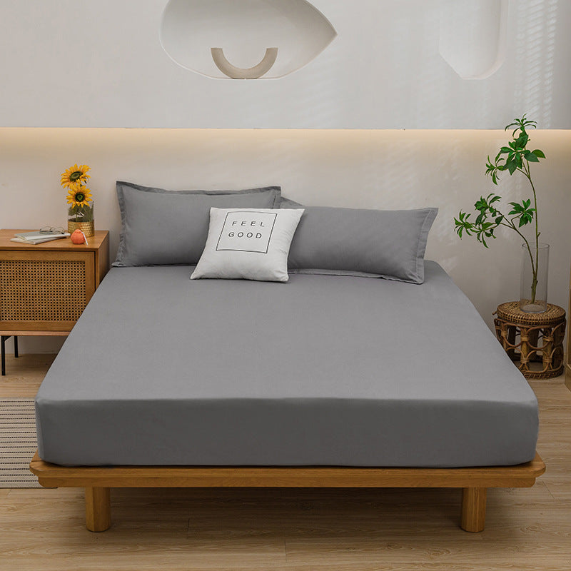 Ensemble de draps et de lit d'oreiller en couleur solide