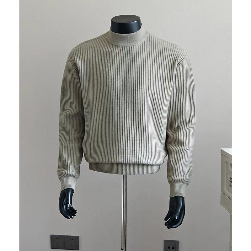 Hommes Chandail à col roulé à col roulé blanc