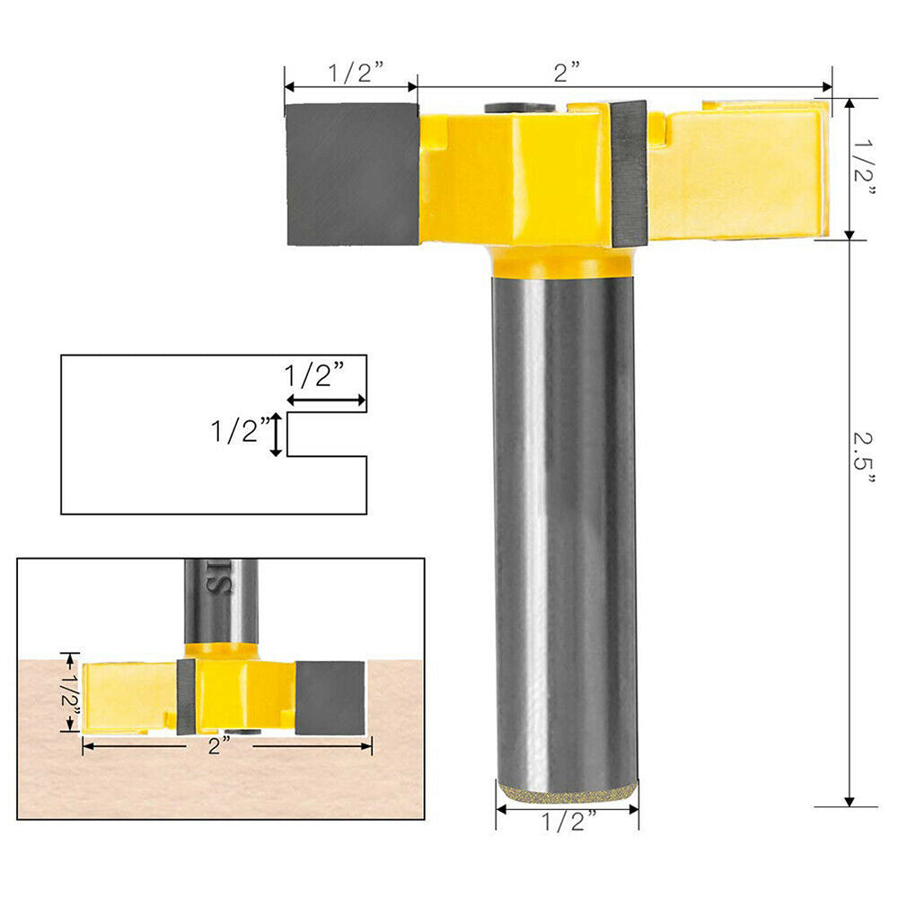 Couteau à fente en forme de T à quatre lames