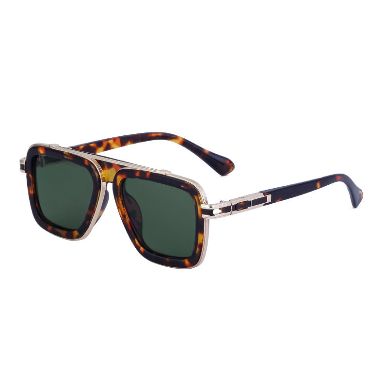 Lunettes de soleil retro carrées européennes et américaines pour hommes et femmes