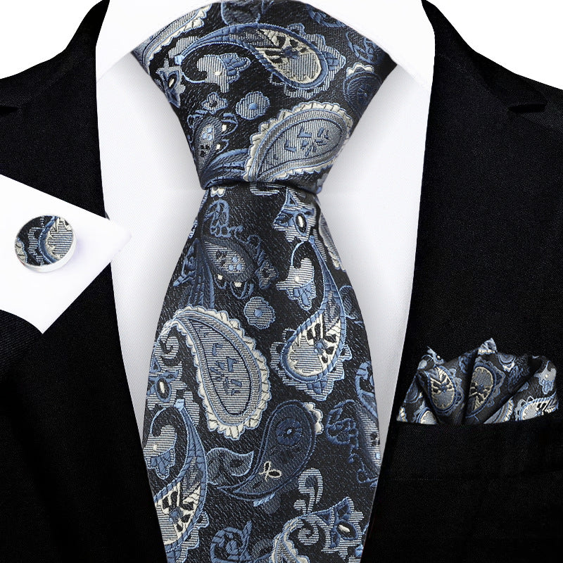 Cravate à fleurs de cajou broyée Jacquard