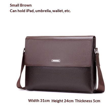 Bureau d'affaires homme tendance et sac en cuir occasionnel de grande capacité