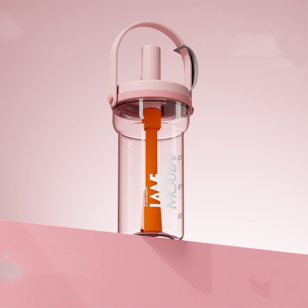 Coupe de paille grande capacité élégant bouteille d'eau filles Style