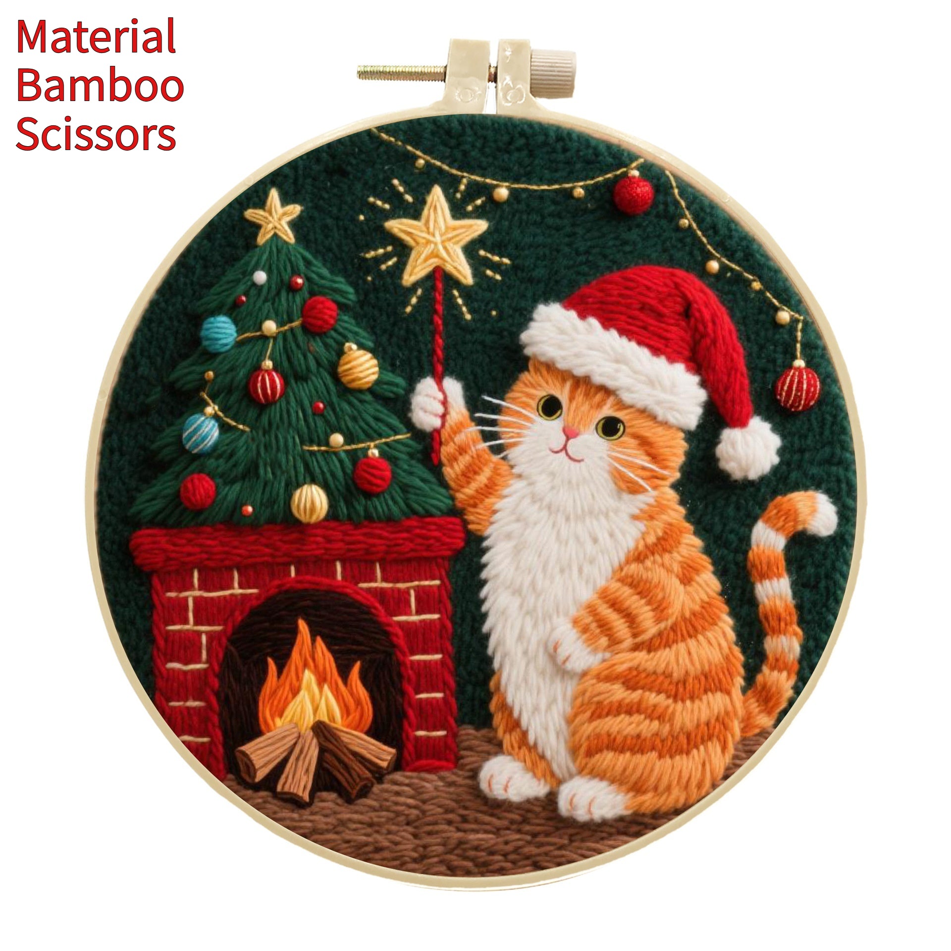 Cat Broderie artisanale Diy Matériau Package