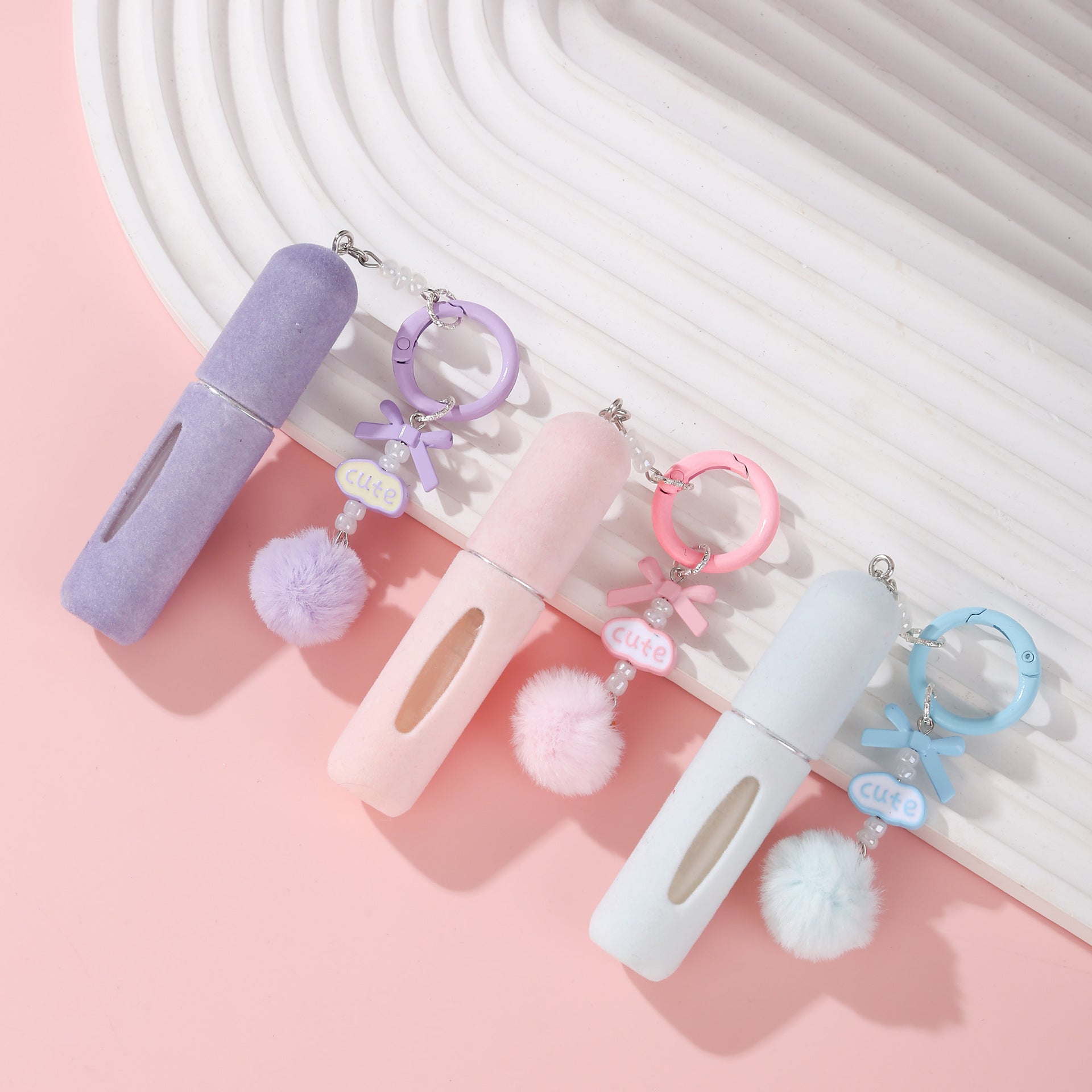 En peluche sac de charme parfum bouteille Girly porte-clés