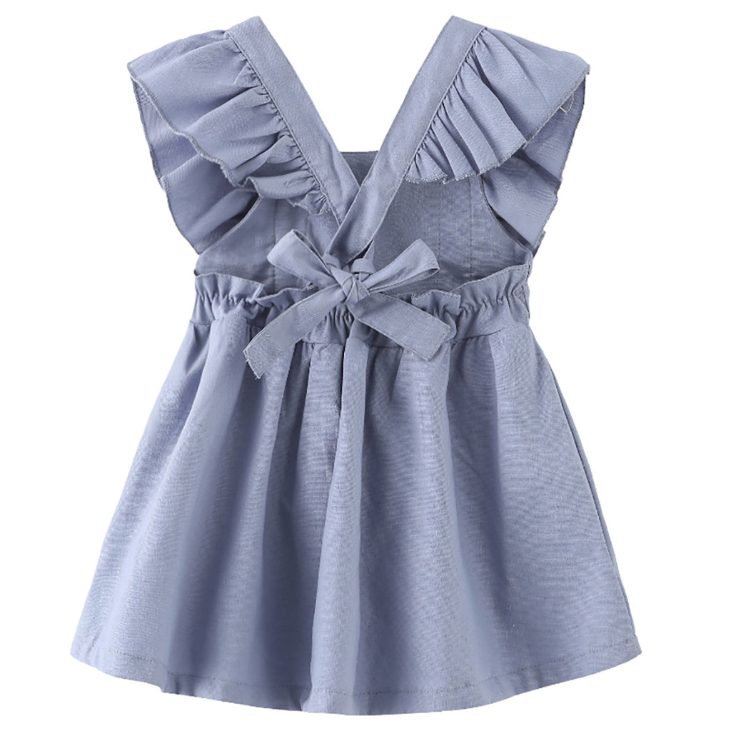 Robe de plage pour filles Baby Cotton Et Lin