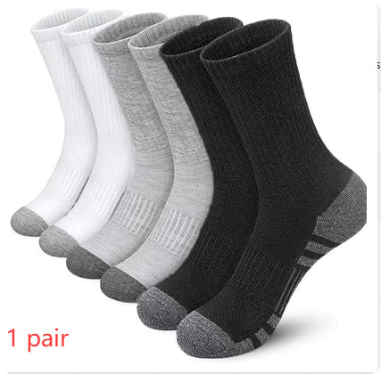Chaussettes athlétiques assortis de couleur Plus taille Basketball Mid Tube coton respirant