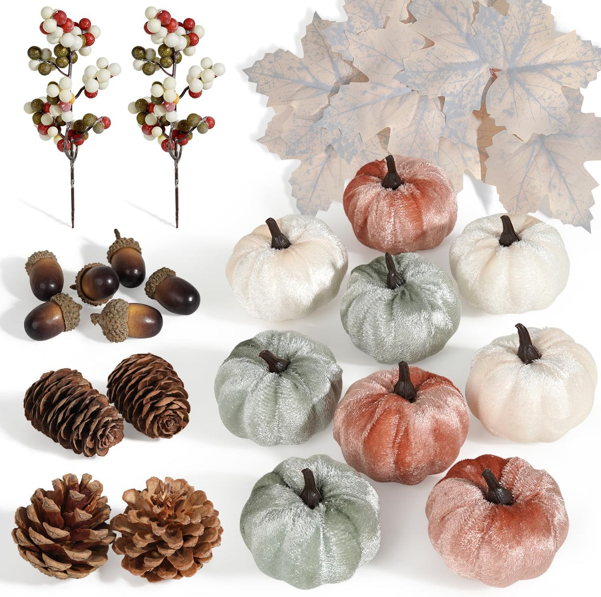 Ensemble de décoration de citrouille d'automne 25 unités