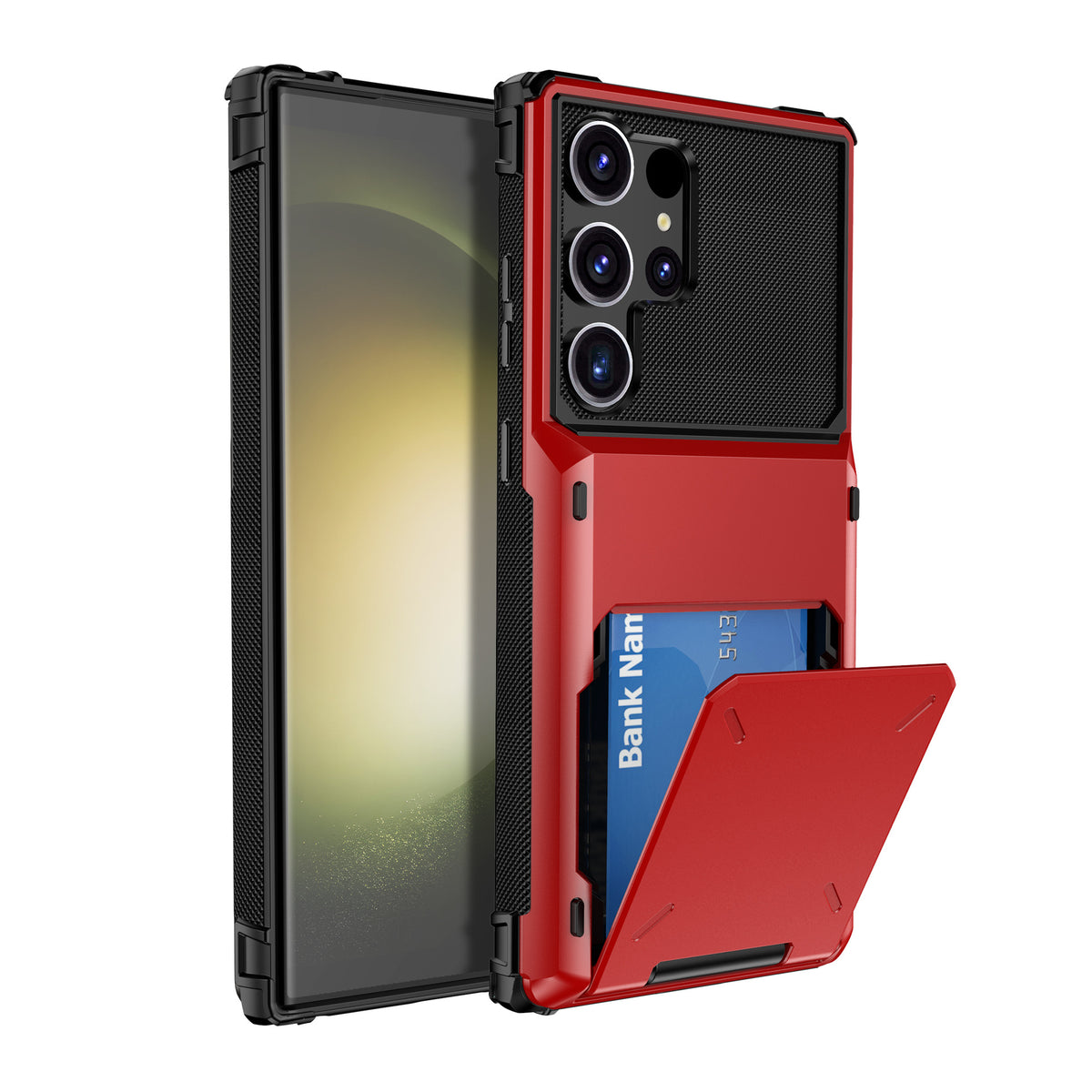 Étui de téléphone à carte à drop résistant à deux en un