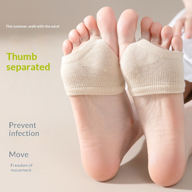 Femmes Pieds avant à demi-poches Antidérapants Invisibles Flip-flops