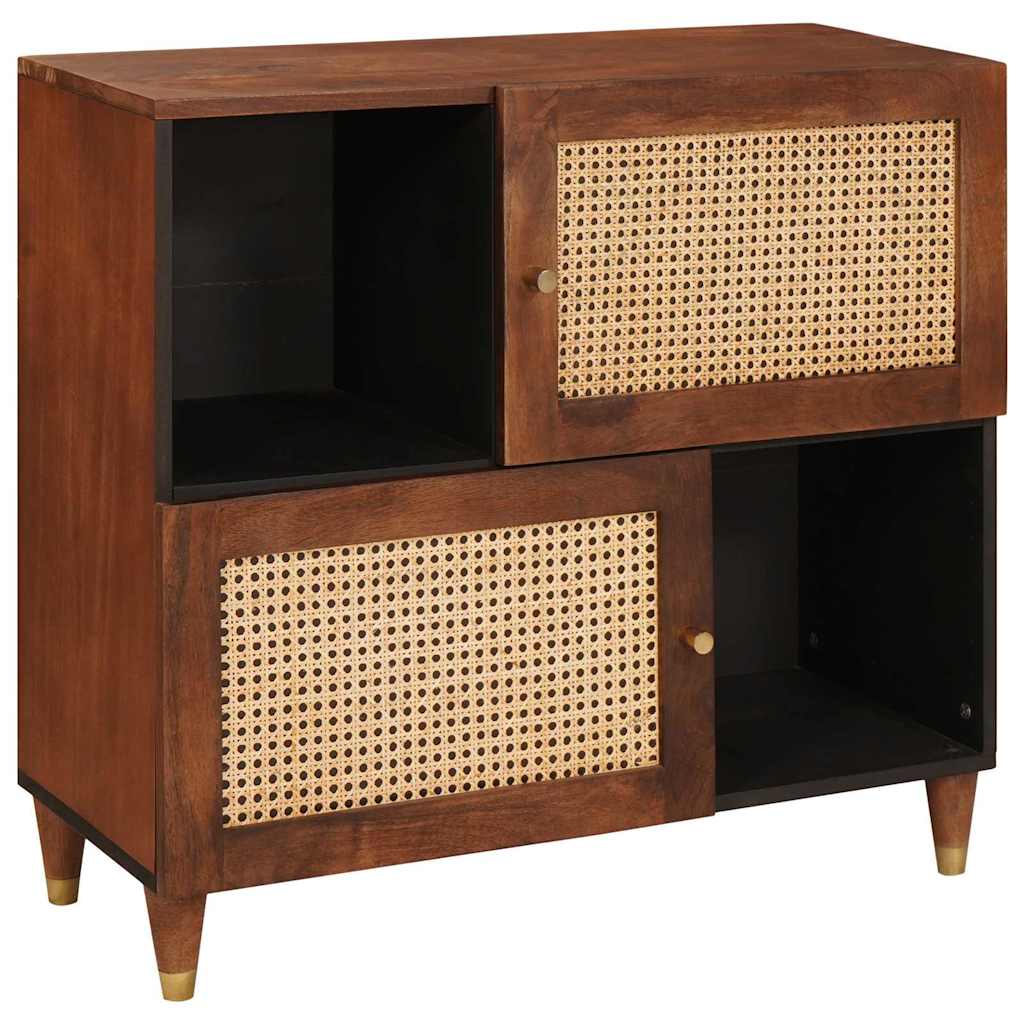 Buffet Brown 80 x 33,5 x 75 cm Tube et bois massif de mangue