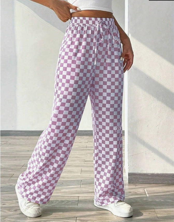 Pantalons à plis imprimés pour femmes