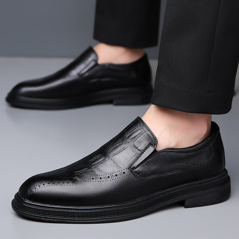 Hommes Casual style britannique Pointed Chaussures en cuir