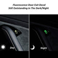 Étiquette de bouton d'ouverture lumineuse de porte