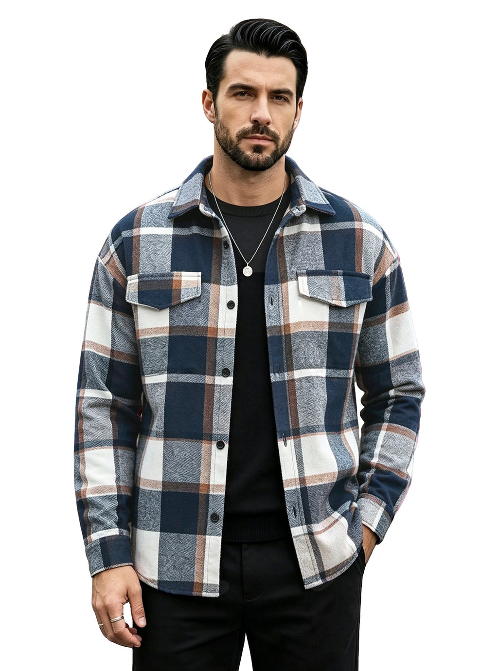 Chemise en cuir brossé vintage homme