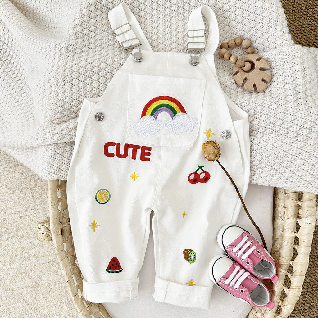 Bébé Printemps et l'automne Trimestriel Bébé Cartoon Brodé coton pur
