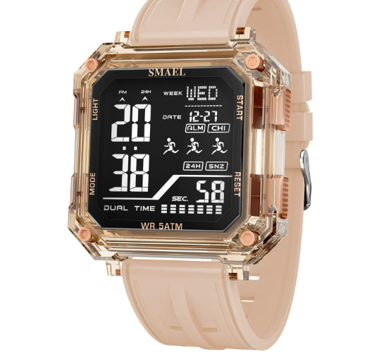Casual Fashionable Stopwatch Alarm Sports Watch pour les étudiants