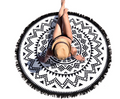 Tapis de plage ronds en tassel imprimé européen et américain Seaside tapis de yoga serviettes de plage rondes