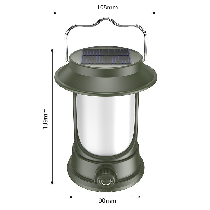 Lampe solaire de camping rechargeable pour camping en plein air