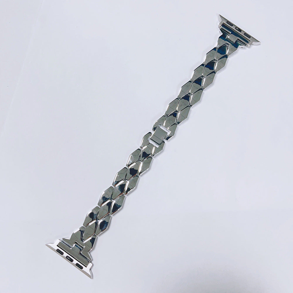 Bracelet en métal massif de diamant en acier inoxydable créatif