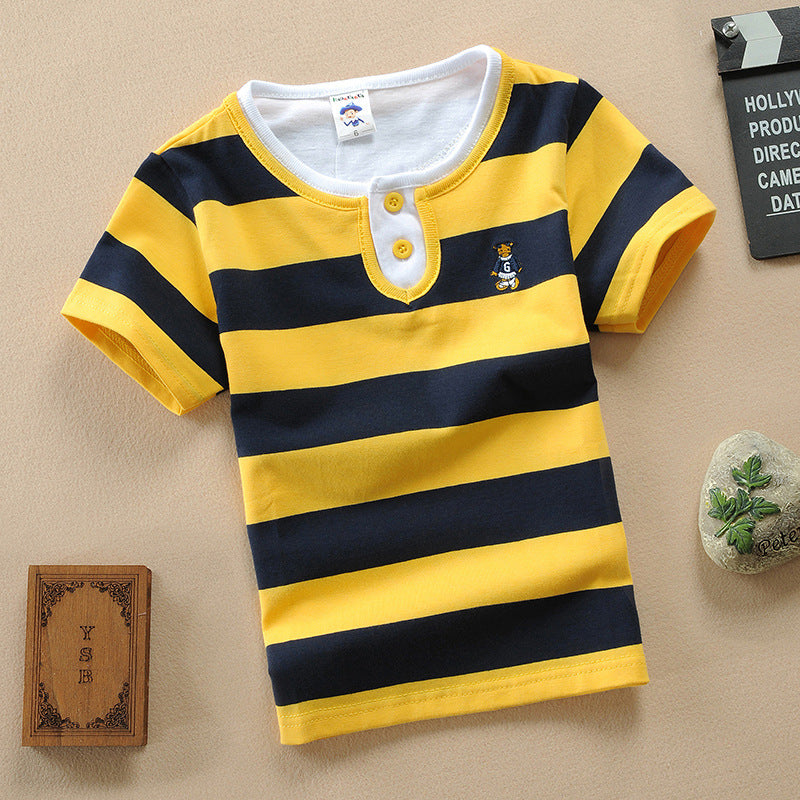 T-Shirt d'été en coton cou-cou à manches courtes Vêtements pour enfants