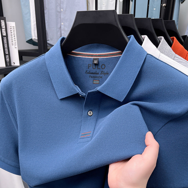 T-shirt manches courtes Lapel d'été Hommes Polo polyvalente