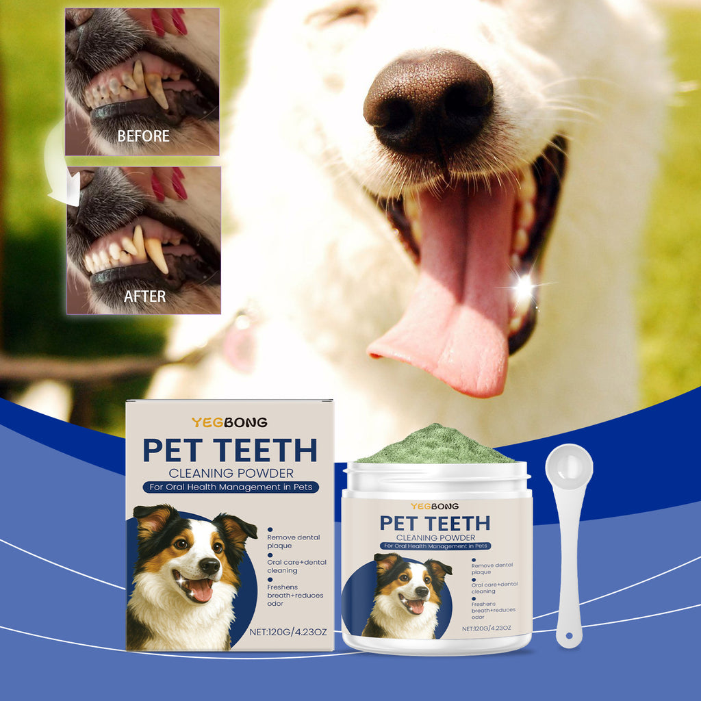 Poudre de nettoyage de dents de chien