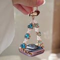 Bracelet en forme d'amour en diamant et en perle mode