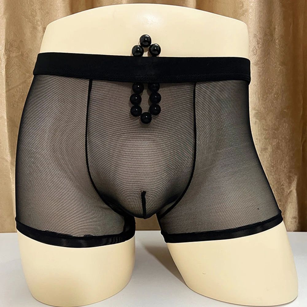 Short de Boxer Homme entièrement transparent Ultra mince impriméSolid