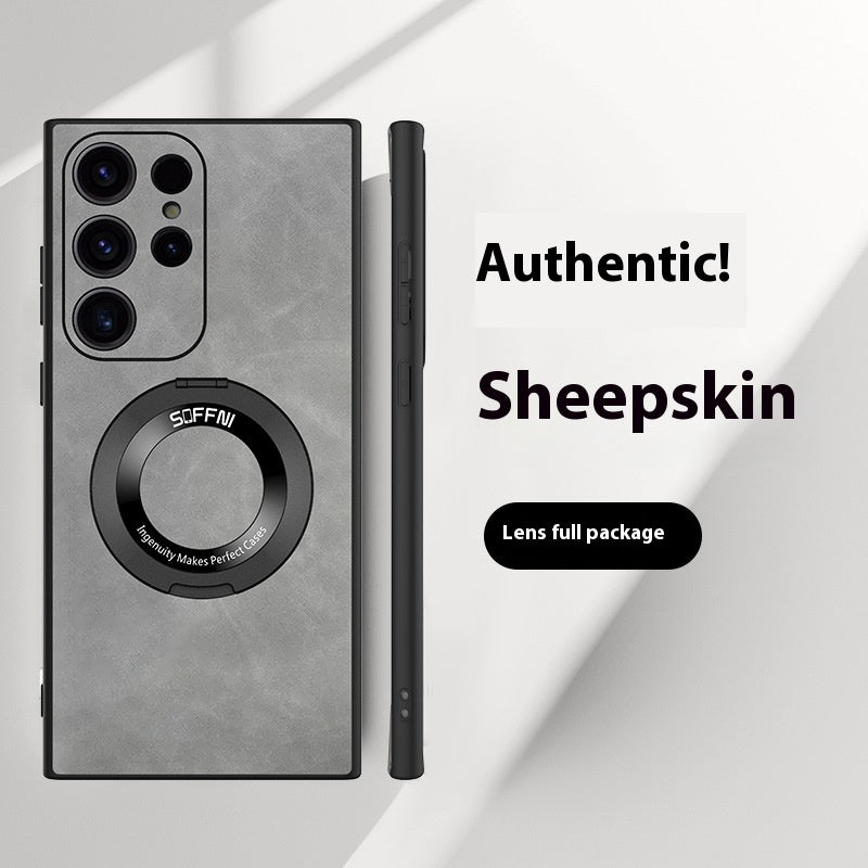 Coque téléphonique Aspiration magnétique Sheepskin Ring Rocket Protection des lentilles
