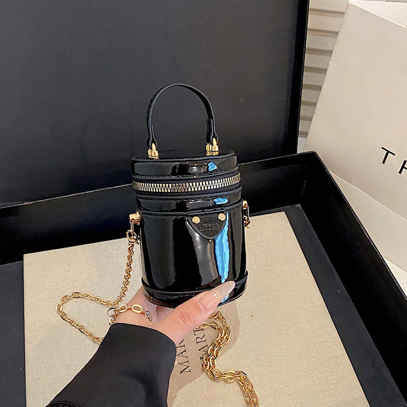 Cuir Mode Candy Couleur Sac à Bucket cylindrique