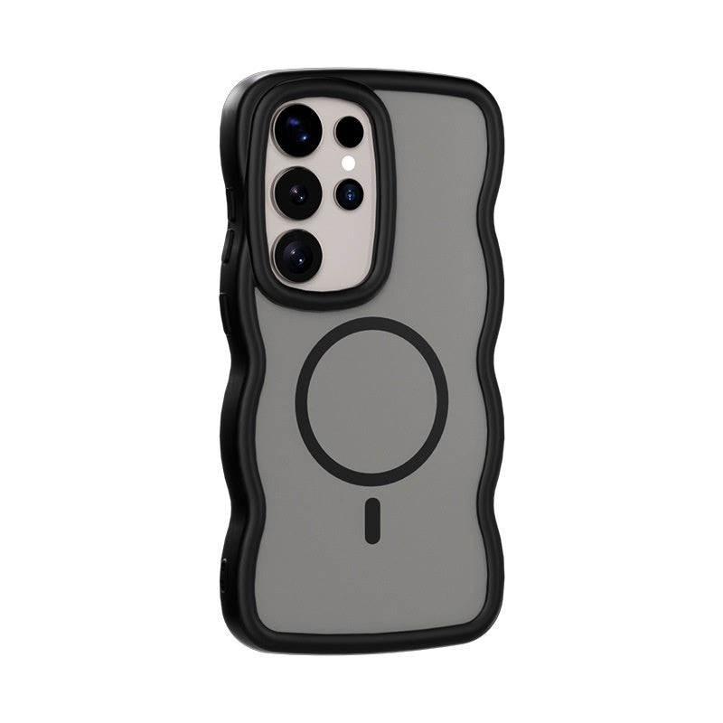 Coque de téléphone magnétique à sensation de peau en deux en un