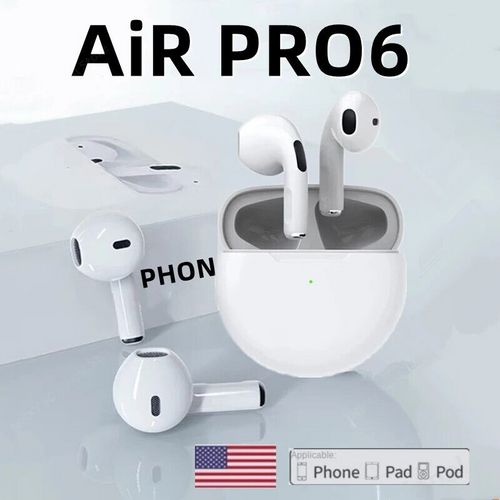 (bleu)Air Pro 6 casque casque TWS oreille sans fil Bluetooth Mini oreille HD