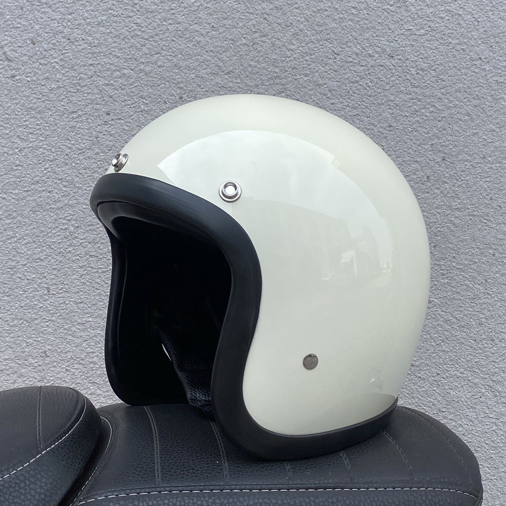 Casque Half Casque Retro Casque de moto FRP