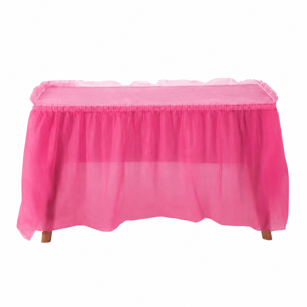 PEVA Jupe de table autocollante imperméable à l'huile-proof jetable skirting pour le mariage de fête