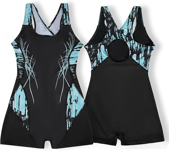 Combinaison de bain en une seule pièce de style Boxer pour femme