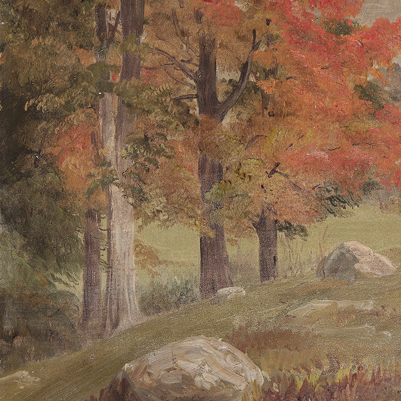 Automne Arbres Paysage Peinture à l'huile Affiche Toile Salon Décoration