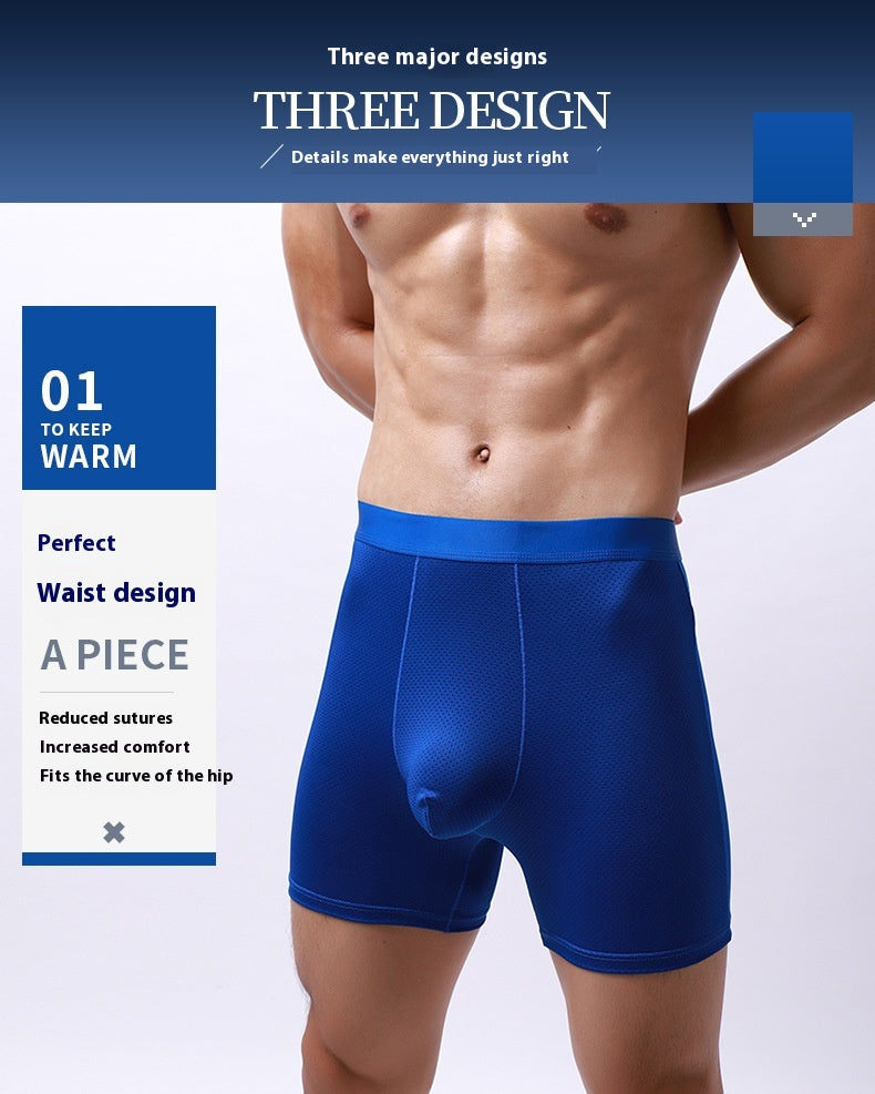 Boxers allongés hommes Respirant Mesh Sous-vêtements Sports