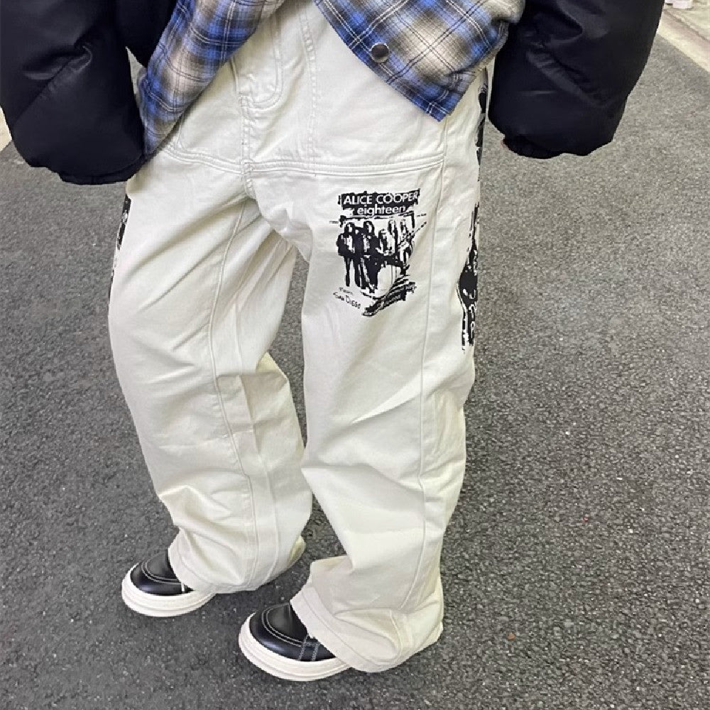 Hip Hop Imprimer Jeans Printemps Homme