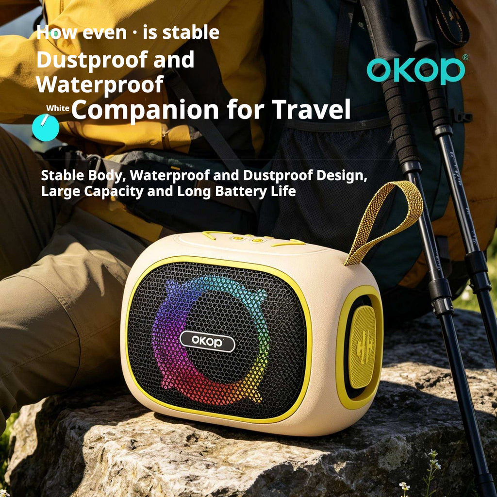 KP-853 Haut-parleur Bluetooth sans fil Longue durée de vie de la batterie Poignée portable Éclairage RGB En stock